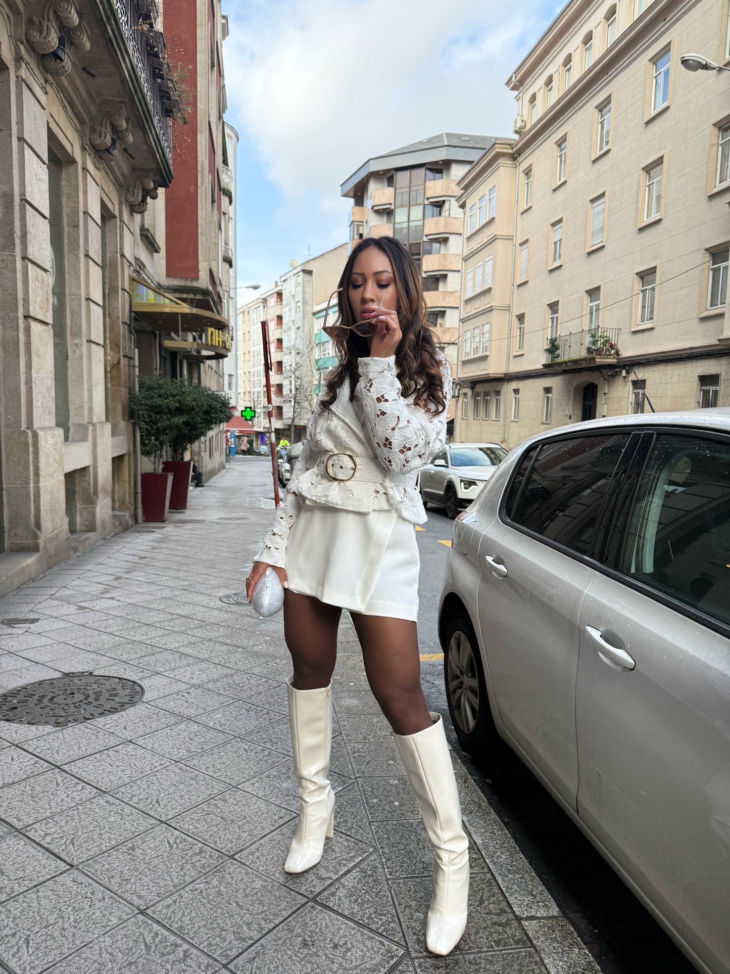 Chaqueta de Encaje Blanca
