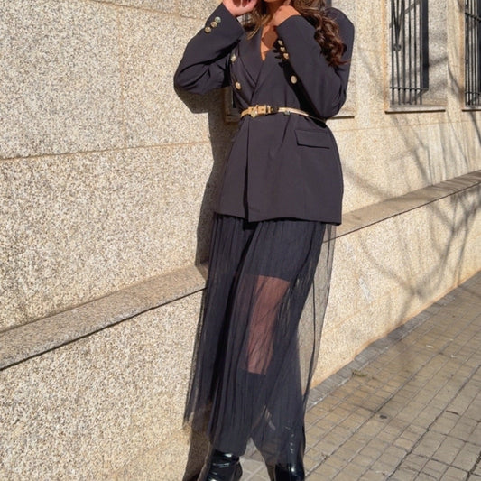 Falda Larga de Tul Elegante